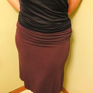 Knee length soft cotton skirt